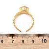 304 Stainless Steel & Cubic Zirconia Cuff Open Rings for Women RJEW-G376-01G-01-3