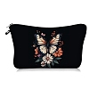 Flower Butterfly Print Polyester Cosmetic Zipper Pouches PW-WG2849A-04-1