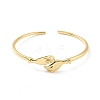 Brass Double Hand Hug Cuff Bangle for Women BJEW-G661-01G-1