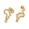 Ion Plating(IP) 304 Stainless Steel Stud Earring Findings STAS-I206-02G-2