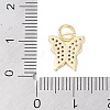 Rack Plating Brass Micro Pave Clear Cubic Zirconia Charms KK-Z060-05G-02-3