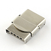 Smooth Surface 201 Stainless Steel Watch Band Clasps STAS-R063-81-2