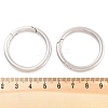 Non-Tarnish 316 Stainless Steel Spring Gate Rings STAS-M296-01P-I-3