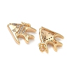 Ocean Style Brass Micro Pave Cubic Zirconia Pendants KK-A280-01C-G-2