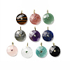 Natural Mixed Gemstone Faceted Pendants G-A287-02G-1