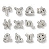 Twelve Constellations Brass Micro Pave Clear Cubic Zirconia Pendants KK-G548-21P-1