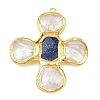 Natural Lapis Lazuli & Shell Pearl Big Pendants KK-H516-24G-02-1