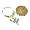 Tibetan Style Alloy Cactus Wine Glass Charms AJEW-JO00236-01-5