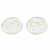 Transparent Resin Pendants RESI-N030-006B-3