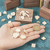 32Pcs 8 Style Ash Wood Stud Earring Findings EJEW-TA0001-16V-6