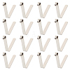 16Pcs V-shape Stainless Steel Push Button Spring Clip STAS-MA0001-13-1