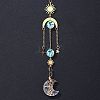 Natural Quartz Crystal Moon Suncatcher DJEW-PW0017-08A-1