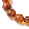 Natural Amber Beads Braided Bead Bracelets for Women Men BJEW-JB13469-3