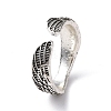 Alloy Wing Open Cuff Ring for Women RJEW-K239-17C-AS-3