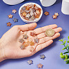 100Pcs 5 Colors Transparent Frosted Spray Painted Acrylic Beads FACR-TA0001-05-6