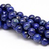 Natural Lapis Lazuli Round Beads Strands G-I181-10-12mm-1