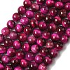 Natural Rose Tiger Eye Beads Strands G-G099-10mm-3-5