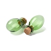 Oval Glass Cork Bottles Ornament LS-AJEW-O032-03F-2