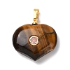 Natural Tiger Eye Pendants G-B188-02G-07-1