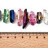 Electroplated Natural Quartz Crystal Beads Strands G-F800-F09-4