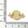 Rack Plating Brass Micro Pave Cubic Zirconia Flat Round Connector Charms KK-K385-100G-03-3