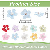 Fingerinspire 100Pcs 10 Colors Flower Polyester Ornament Accessories DIY-FG0005-33-2