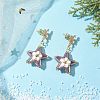 Glass Star Stud Earrings EJEW-MZ00256-02-2