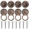 8Pcs Flower Zinc Alloy Cabinet Handles AJEW-FH0006-30B-1