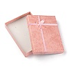 Jewelry Cardboard Boxes with Flower(Color Random Delivery) and Sponge Inside LS-CBOX-R023-4-4