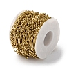304 Stainless Steel Textured Rectangle with Rolo Chains CHS-R020-07G-02-3