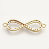 Brass Micro Pave Cubic Zirconia Links ZIRC-S061-37G-2
