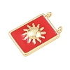 Brass Enamel Pendants KK-L251-01G-D01-2