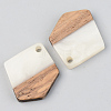 Opaque Resin & Walnut Wood Pendants RESI-S389-033A-C04-2