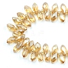 Electroplate Transparent Glass Beads GLAA-WH0039-59B-05-1