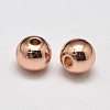 Rack Plating Brass Round Spacer Beads X1-KK-I601-4mm-RG-RS-1