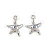 Brass Micro Pave Cubic Zirconia Charms KK-G535-05A-P-1