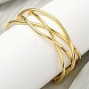 Brass Cuff Bangles for Women BJEW-F513-06G-2