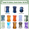 330Pcs 11 Colors Transparent Acrylic Beads Ink Wind Gradient Effect OACR-SC0002-01-2
