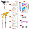 DIY Dinosaur Wood Wind Chime Making Kit DIY-WH0600-001-2