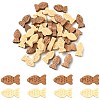 40Pcs 2 Colors Dyed Wooden Beads WOOD-CJ0002-68-1