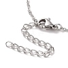 304 Stainless Steel Wave Pendant Necklace for Women NJEW-G019-02-5