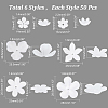 HOBBIESAY 300Pcs 6 Style Transparent Acrylic Bead Caps OACR-HY0001-11-2