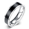 Fashionable 316L Titanium Steel Wide Band Rings for Men RJEW-BB07090-10-1