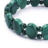 Natural Malachite Stretch Bracelets G-D0018-04-3