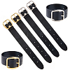 6Pcs 2 Colors Black PU Imitation Leather Purse Strap Accessories FIND-CL0002-24-7