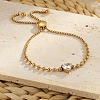 Adjustable 304 Stainless Steel Box Chain & Ball Chain Slider Bracelets WGFC0C2-05-2