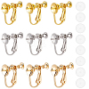 18Pcs 3 Colors Brass Clip-on Earring Findings KK-SC0006-61A-1