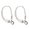 925 Sterling Silver Leverback Hoop Earring Findings STER-A002-181-1