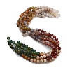 Natural Bamboo Leaf Agate and Indian Agate Beads Strands G-B095-A04-02-1