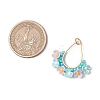 Glass Seed Beaded Pendants PALLOY-MZ00600-02-4